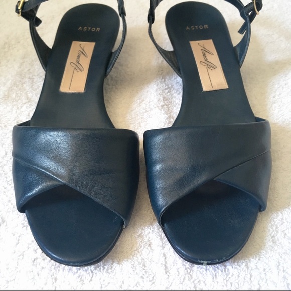 ❌ Vintage Blue Wedge Ankle Strap Sandals - Picture 2 of 8